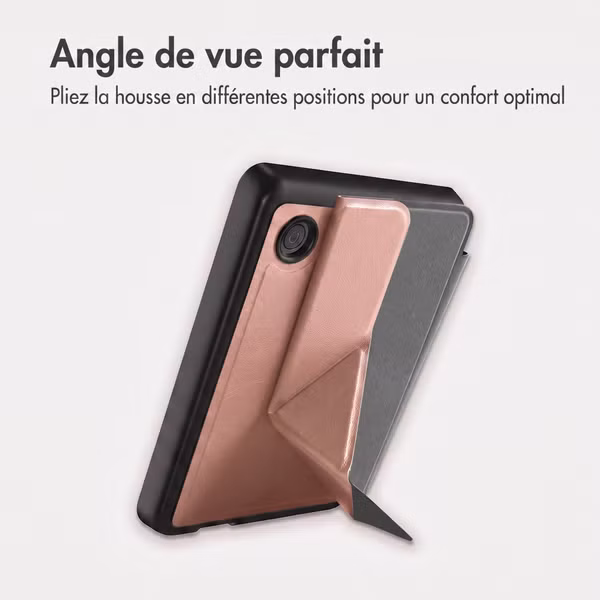 imoshion Étui de liseuse portefeuille Pliable Kobo Clara Colour / BW - Rose Doré