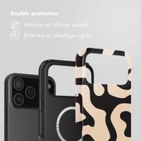 Selencia Coque arrière Vivid avec MagSafe Apple iPhone 18 Pro / 17 Pro - Art Wave Black