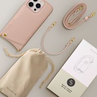 Selencia Coque de télephone Nova avec cordon et porte-cartes Apple iPhone 16 Pro - Dusty Rose