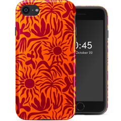 Selencia Coque arrière Vivid Apple iPhone SE (2022 / 2020) / 8 / 7 - Tropical Vibes Apricot