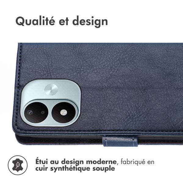 imoshion Étui de télephone portefeuille de luxe Xiaomi Redmi Note 17 (5G) - Bleu foncé