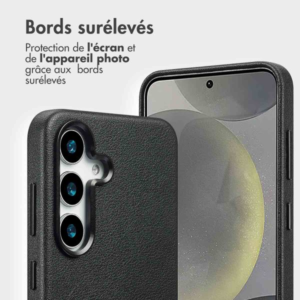 Accezz Étui de télephone portefeuille en cuir 2-en-1 avec MagSafe Samsung Galaxy S25 - Onyx Black