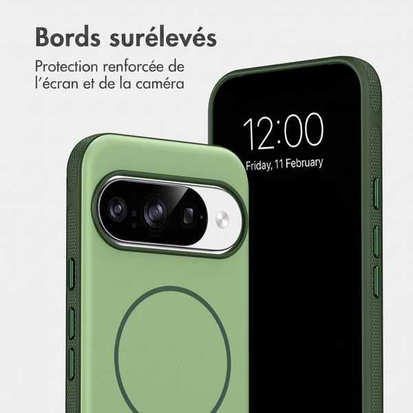 imoshion Coque arrière Color avec Thin MagSafe Ring Google Pixel 9 / 9 Pro - Vert foncé
