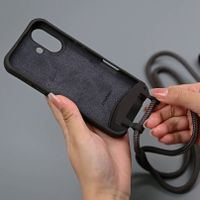 imoshion Coque arrière Color avec cordon amovible et MagSafe Apple iPhone 15 Pro Max - Black Coffee