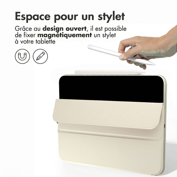 imoshion Magnetic etui de téléphone portefeuille Apple iPad 11 (2025) 11 pouces A16 / iPad 10 (2022) 10.9 pouces - Beige