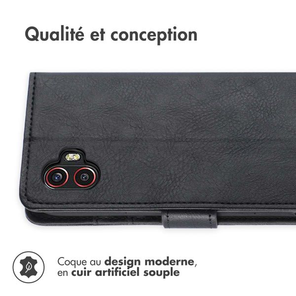 imoshion Étui de télephone portefeuille de luxe Samsung Galaxy Xcover 6 Pro - Noir