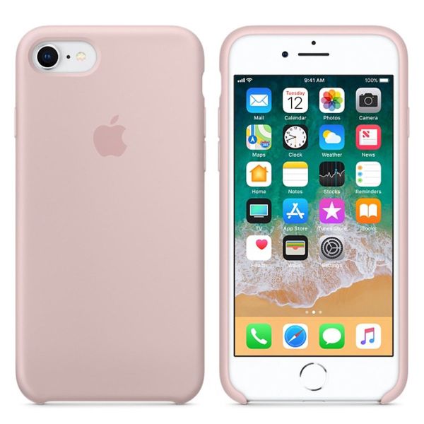 Apple Coque en silicone Apple iPhone SE (2022 / 2020) / 8 / 7 - Chalk Pink