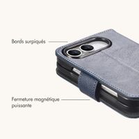imoshion Étui de télephone portefeuille de luxe Apple iPhone Duo - Bleu foncé