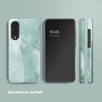 Selencia Coque arrière Vivid Samsung Galaxy S25 Edge - Marble Grayed Jade
