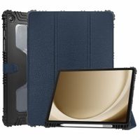 Accezz Coque tablette Rugged Trifold Samsung Galaxy Tab A9 Plus - Bleu foncé