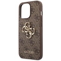 Guess Coque 4G Metal Logo Backcover Apple iPhone 13 Pro - Marron