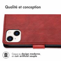 imoshion Étui de télephone portefeuille de luxe Apple iPhone 14 / 13 - Rouge