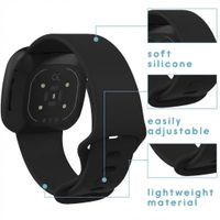 imoshion Bracelet sport en silicone Fitbit Versa 4 / 3 / Sense (2) - Noir