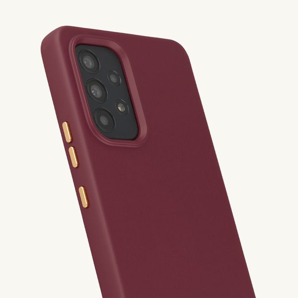 Selencia Coque arrière Rivièra avec MagSafe avec crochets amovibles Samsung Galaxy A53 - Bold Burgundy