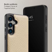 Selencia Coque de télephone Nova avec cordon et porte-cartes Samsung Galaxy S24 - Beige