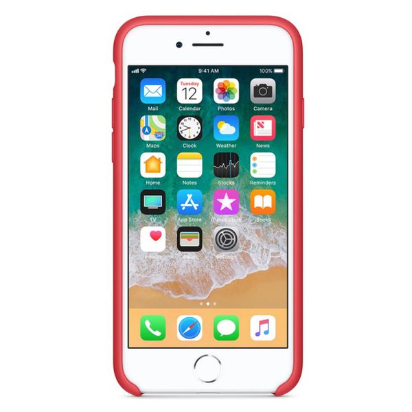 Apple Coque en silicone Apple iPhone SE (2022 / 2020) / 8 / 7 - Red Raspberry