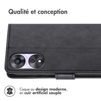 imoshion Étui de télephone portefeuille de luxe Oppo A58 - Noir