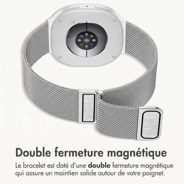 imoshion Bracelet magnétique milanais Samsung Galaxy Watch 9 (40/44mm) / Watch 8 (40/44mm) / Classic (46mm) - Argent