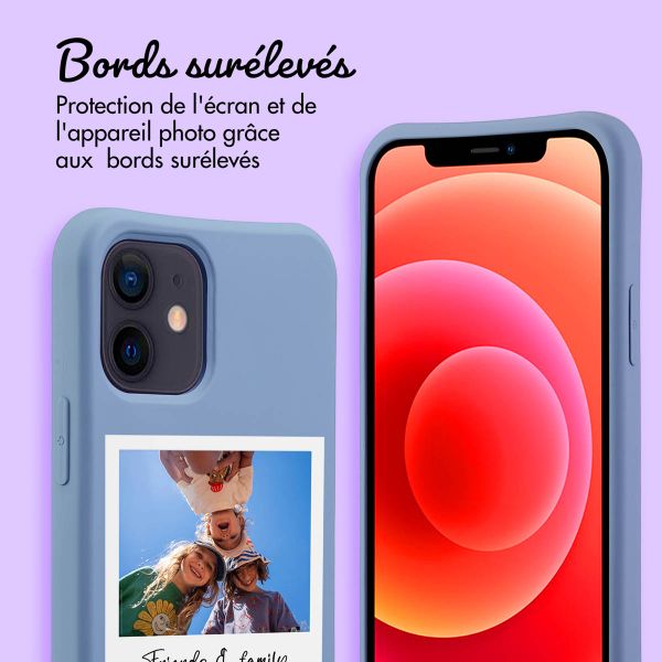 Coque Color MagSafe avec cordon amovible et photo et/ou texte personnalisés Apple iPhone 12 (Pro) - Polaroid