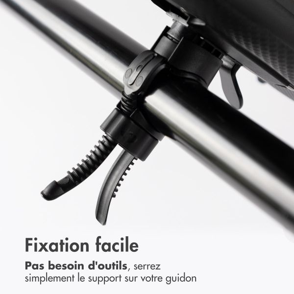 imoshion Support de téléphone pour vélo avec visière pare-soleil - Résistant aux éclaboussures - Universel - Noir