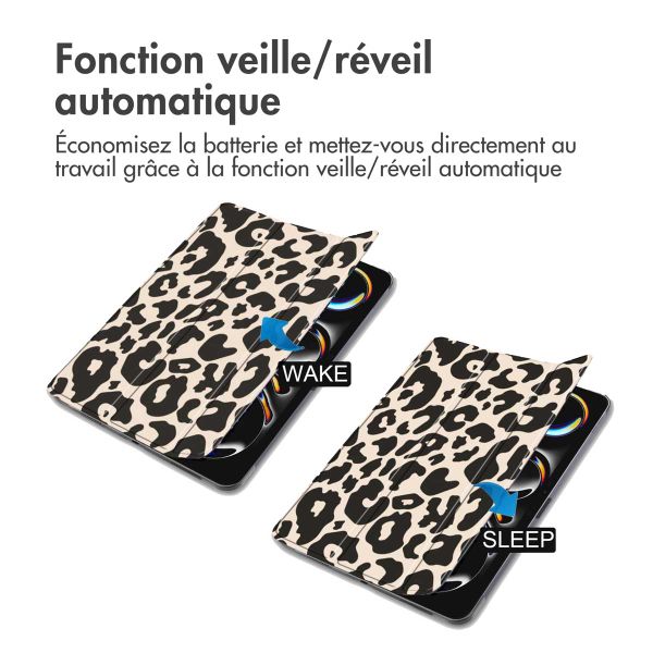 imoshion Coque tablette Design Trifold Apple iPad Pro 13 (2025) M5 / (2024) M4 - Leopard