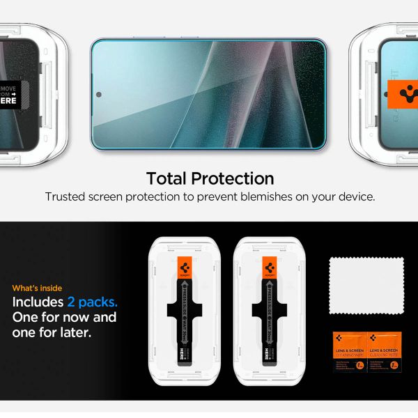 Spigen Protection d'écran en verre trempé GLAStR Privacy Applicator - lot de 2 Samsung Galaxy S24 Plus / S25 Plus