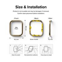 Ringke Style de lunette Apple Watch 7 / 8 / 9 - 45 mm - Matte Curve Gold