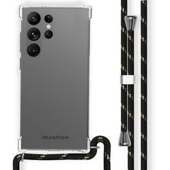 imoshion Coque arrière transparente avec cordon Samsung Galaxy S23 Ultra - Noir & Doré