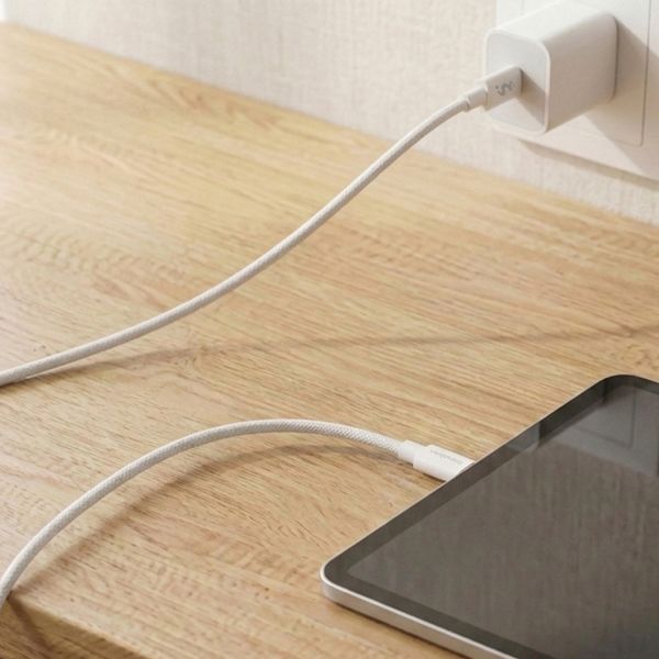 imoshion Câble USB-C vers Lightning Tressé 30 W - 1 mètre - Blanc