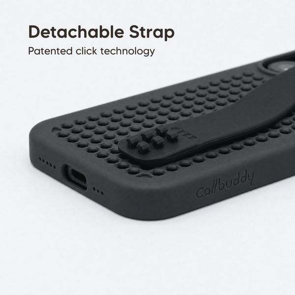 Callbuddy Coque avec strap Apple iPhone 17 - Epic Black