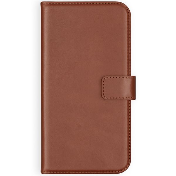 Selencia Étui portefeuille en cuir véritable Samsung Galaxy S20 FE - Marron clair