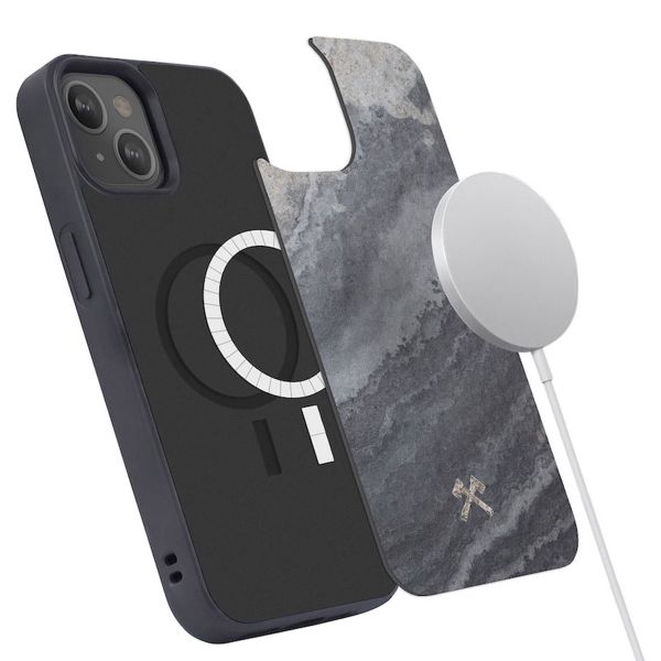 Woodcessories Coque Bumper MagSafe Apple iPhone 14 - Real Slate Stone