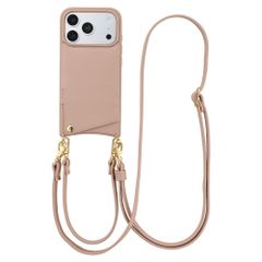 Selencia Coque de télephone Nova avec cordon et porte-cartes Apple iPhone 18 Pro / 17 Pro - Dusty Rose