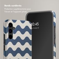 Selencia Coque arrière Vivid Samsung Galaxy A34 (5G) - Wave Vibes Classic Blue