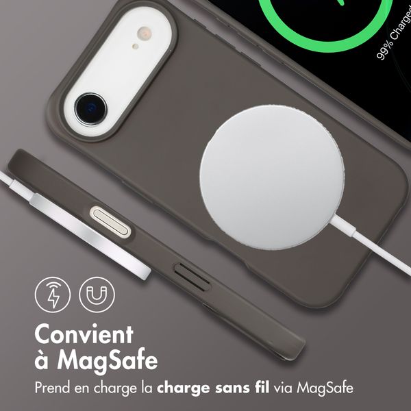 imoshion Coque arrière Color avec cordon amovible et MagSafe Apple iPhone Air - Black Coffee