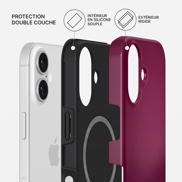 Burga Coque Tough MagSafe Apple iPhone 16 - Dark Cherry