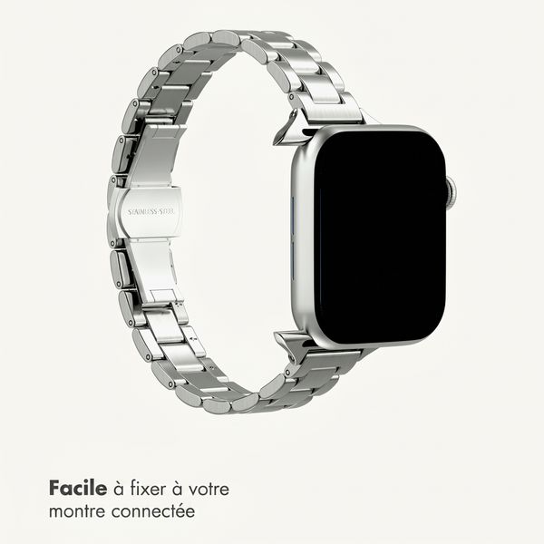 Selencia Bracelet à maillons fin en acier Apple Watch | 38/40/41/42 mm - Argent