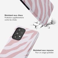 Selencia Coque arrière Vivid Samsung Galaxy A53 - Colorful Zebra Old Pink