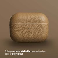 Accezz Coque en cuir véritable  Apple Airpods Pro - Taupe