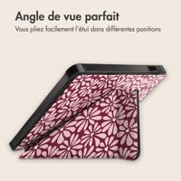 imoshion Étui de liseuse portefeuille design Pliable Kobo Libra Colour - Bloom Love Blush