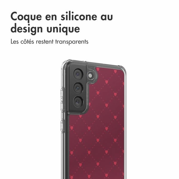 imoshion Coque Design Samsung Galaxy S21 FE - Crush Check Coral Dust