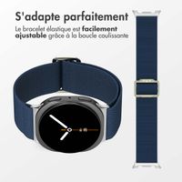 imoshion Bracelet en nylon élastique Samsung Galaxy Watch 8 (40/44mm) / Classic (46mm) - Bleu foncé