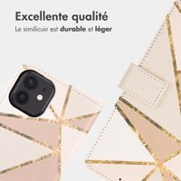 imoshion Étui de télephone portefeuille Design Apple iPhone 12 (Pro) - Beige Graphic