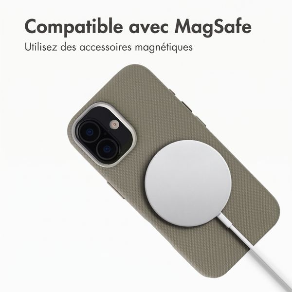 Accezz Coque arrière Mesh avec MagSafe Apple iPhone 16 - Gris foncé
