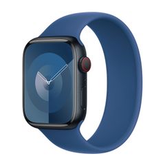 Apple Bracelet Boucle unique en Silicone Apple Watch | 44/45/46/49 mm - Taille 9 - Blue Ocean