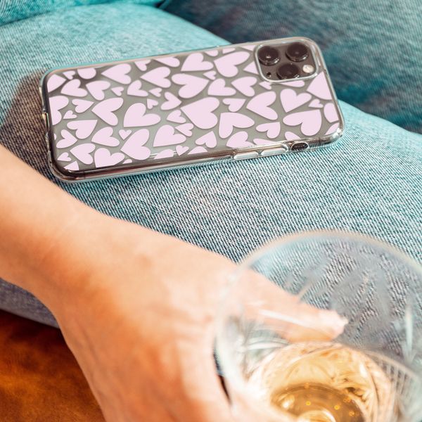 imoshion Coque Design Samsung Galaxy A42 - Full of Hearts Pink