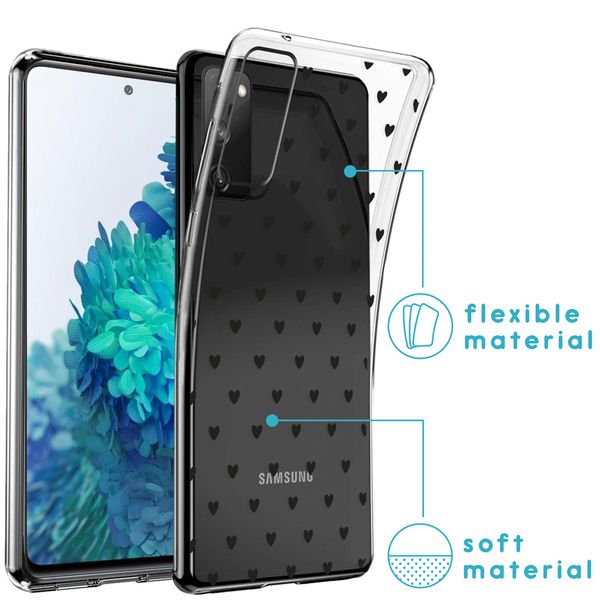 imoshion Coque Design Samsung Galaxy S20 FE - Hearts All Over Black