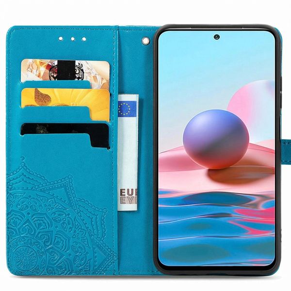 imoshion Etui de télephone Mandala Xiaomi Redmi Note 10 (4G) / Note 10S - Turquoise
