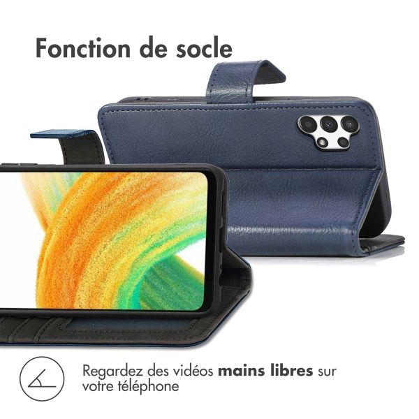imoshion Étui de télephone portefeuille de luxe Samsung Galaxy A13 (4G) - Bleu foncé