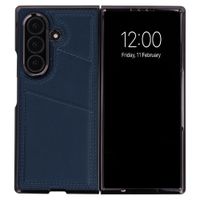 imoshion Étui arrière MagSafe en cuir synthétique avec porte-cartes Samsung Galaxy Z Fold 8 Ultra - Bleu foncé